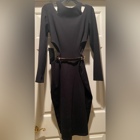 Bebe Ocelot LS Cutouts Dress. - Picture 5 of 9